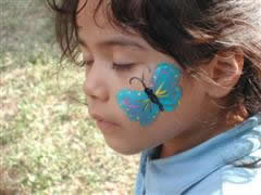 Birthday Party -- face paint butterfly